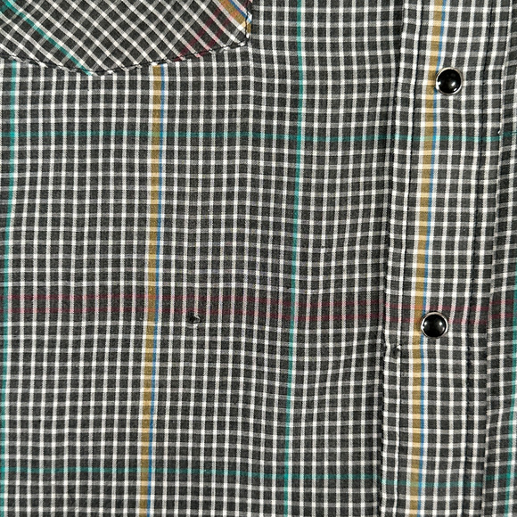 Vintage Panhandle Slim Western Shirt Adult EXTRA LARGE Brown 80s Pearl Snap - Picture 9 of 11